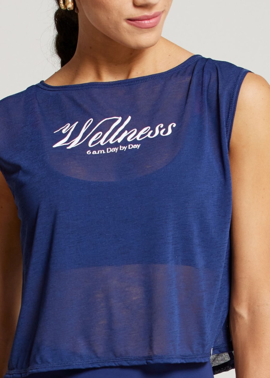 REGATA CROPPED ESPORTIVA DAY AZUL MARINHO