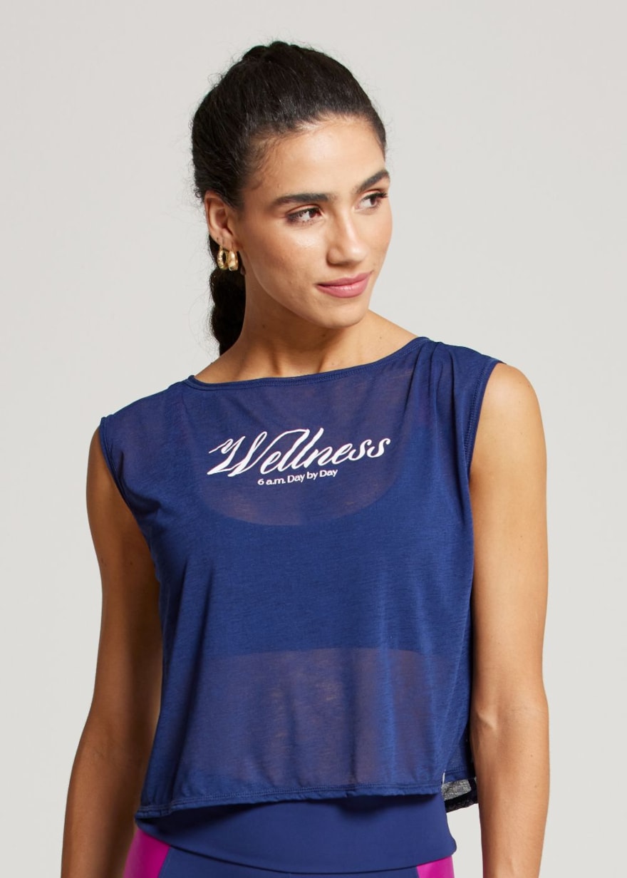 REGATA CROPPED ESPORTIVA DAY AZUL MARINHO REGATA CROPPED ESPORTIVA DAY AZUL MARINHO