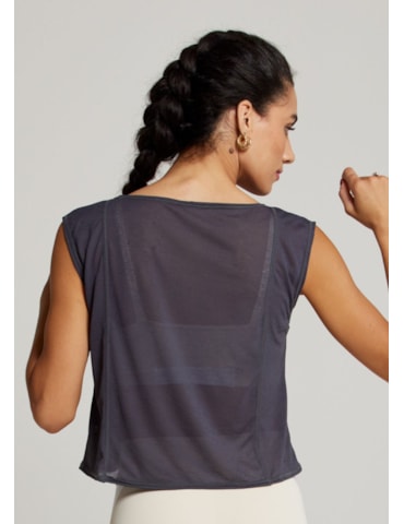 REGATA CROPPED ESPORTIVA DAY GRAFITE