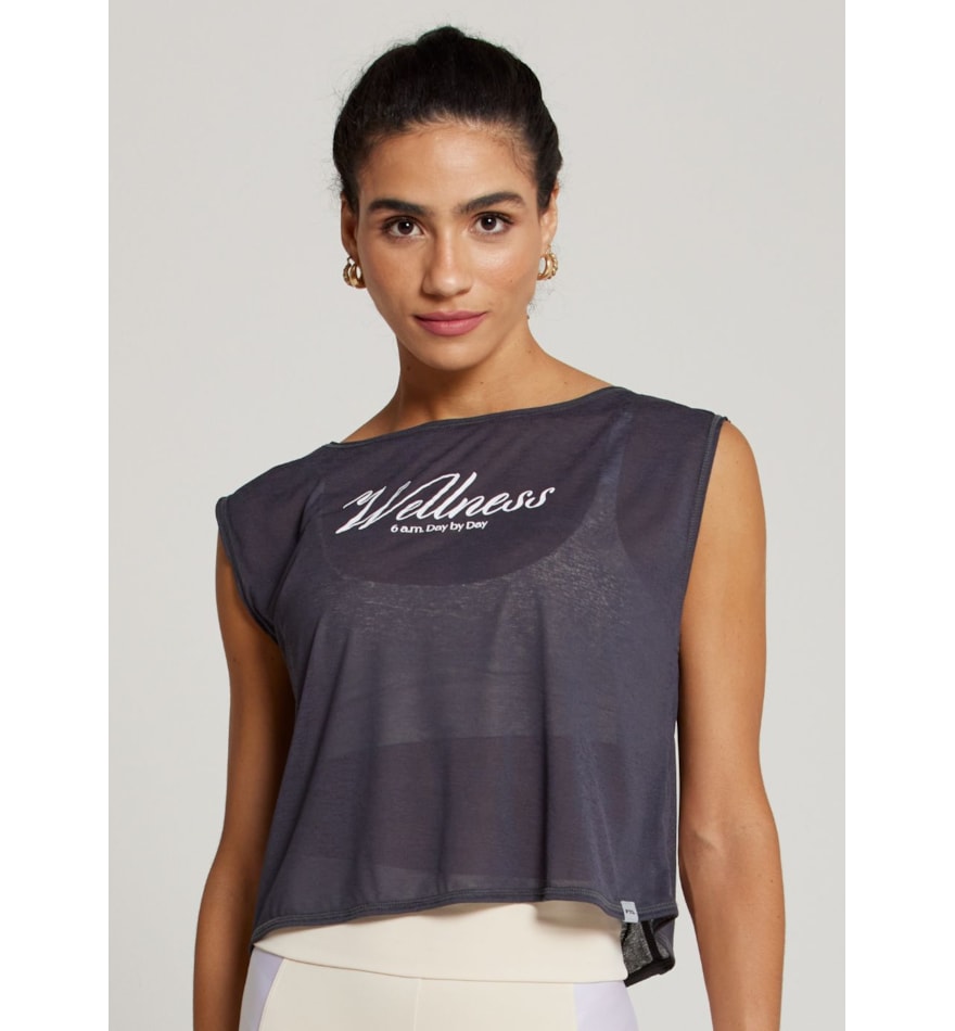 REGATA CROPPED ESPORTIVA DAY GRAFITE REGATA CROPPED ESPORTIVA DAY GRAFITE