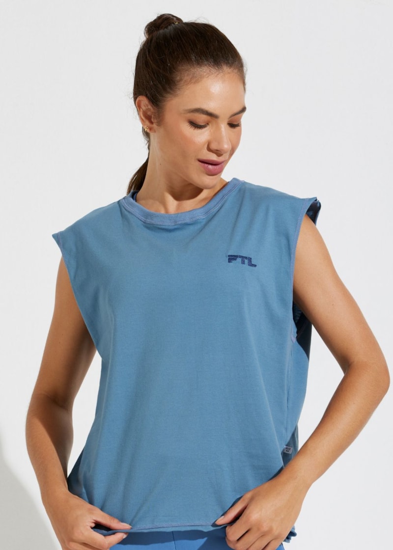 REGATA DE ALGODÃO PETIT AZUL