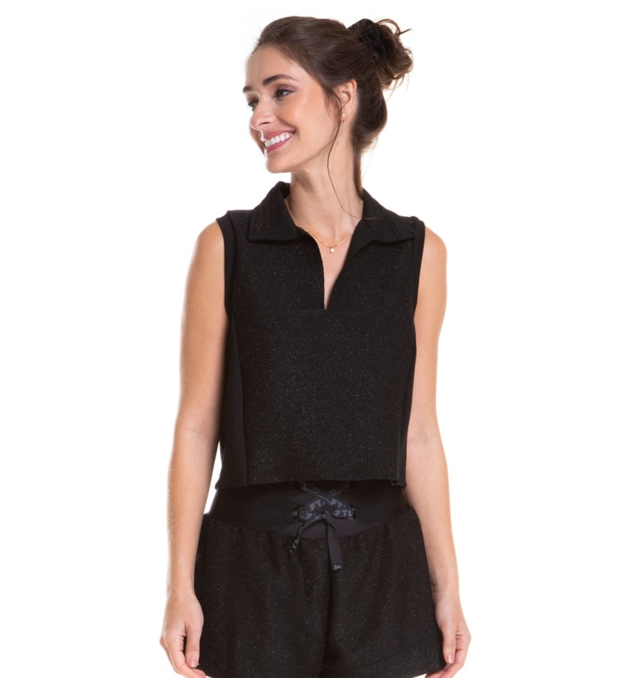 REGATA POLO GLITTER PRETO