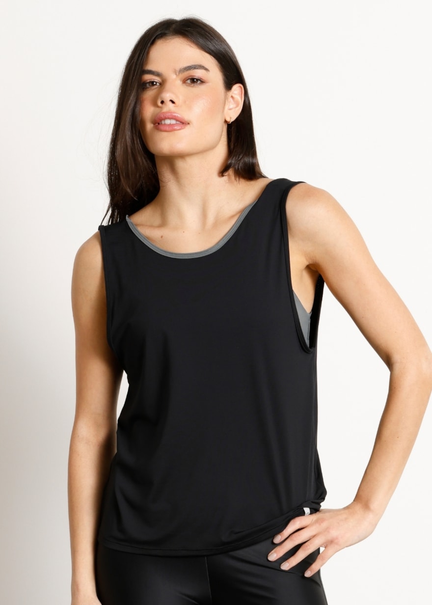 REGATA RESPIRAVEL HEAT PRETO REGATA RESPIRAVEL HEAT PRETO