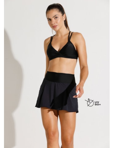 SAIA SHORT COM BOLSO FIT PRETO