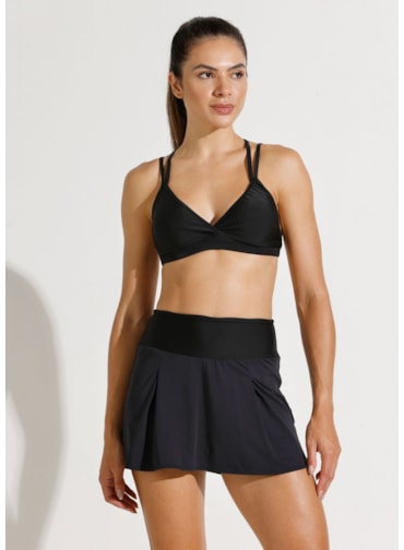 SAIA SHORT COM BOLSO FIT PRETO