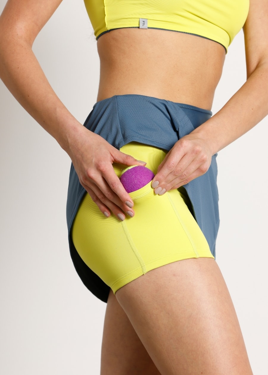 SAIA SHORT COM BOLSO HEAT AZUL