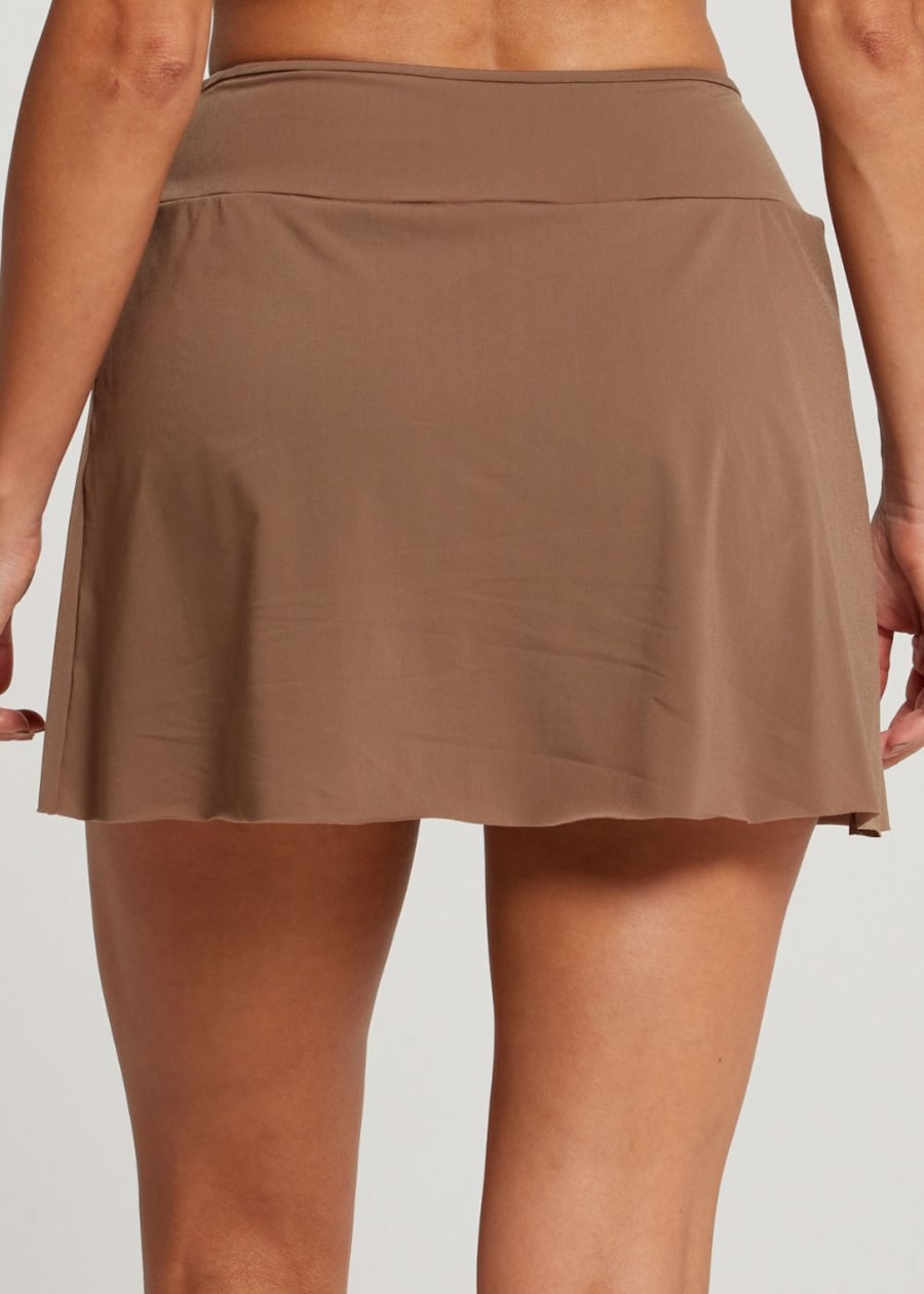 SAIA SHORT ESPORTIVA WELNESS MARROM COM BOLSO