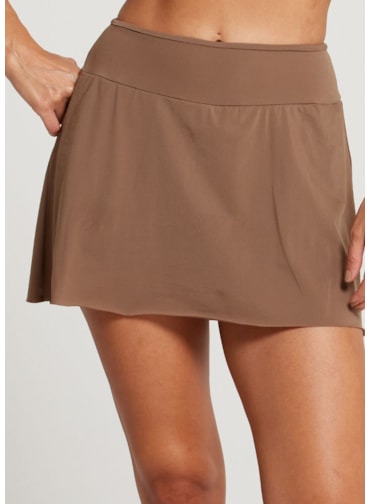 Produto SAIA SHORT ESPORTIVA WELNESS MARROM COM BOLSO