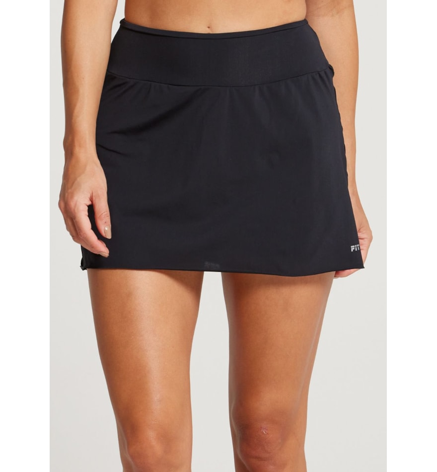 SAIA SHORT  ESPORTIVA WELNESS PRETA COM BOLSO SAIA SHORT  ESPORTIVA WELNESS PRETA COM BOLSO