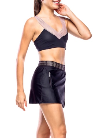 SAIA SHORT GLISSÊ PRETO SAIA SHORT GLISSÊ PRETO