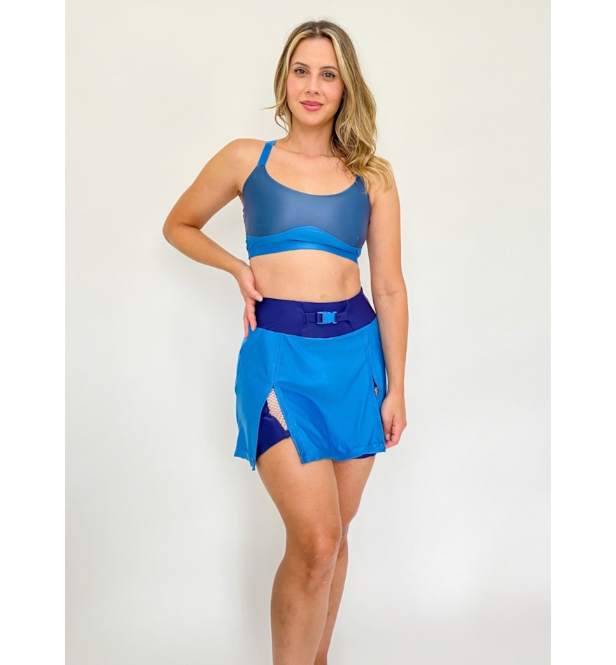 SAIA SHORT LUNAR AZUL MÉDIO SAIA SHORT LUNAR AZUL MÉDIO