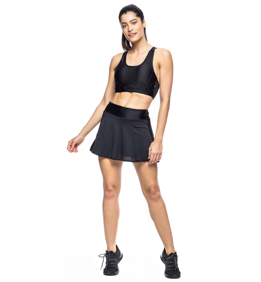 SAIA SHORT MESH PRETO SAIA SHORT MESH PRETO