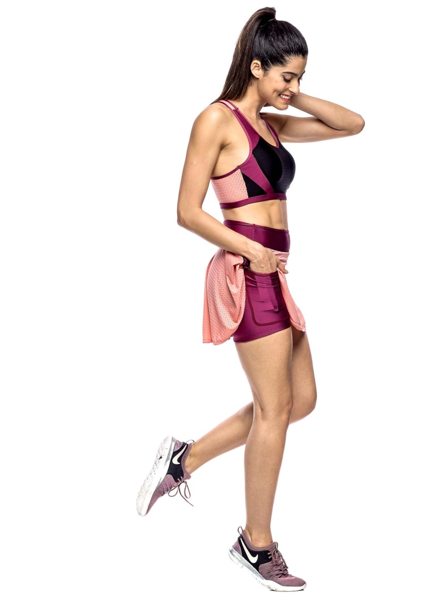 SAIA SHORT MESH ROSA CLARO