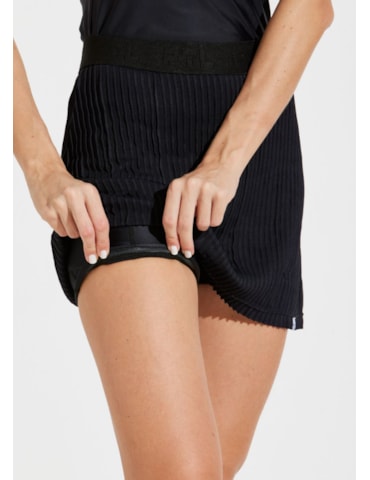 SAIA SHORT PLISSADA DANSE PRETO COM BOLSO