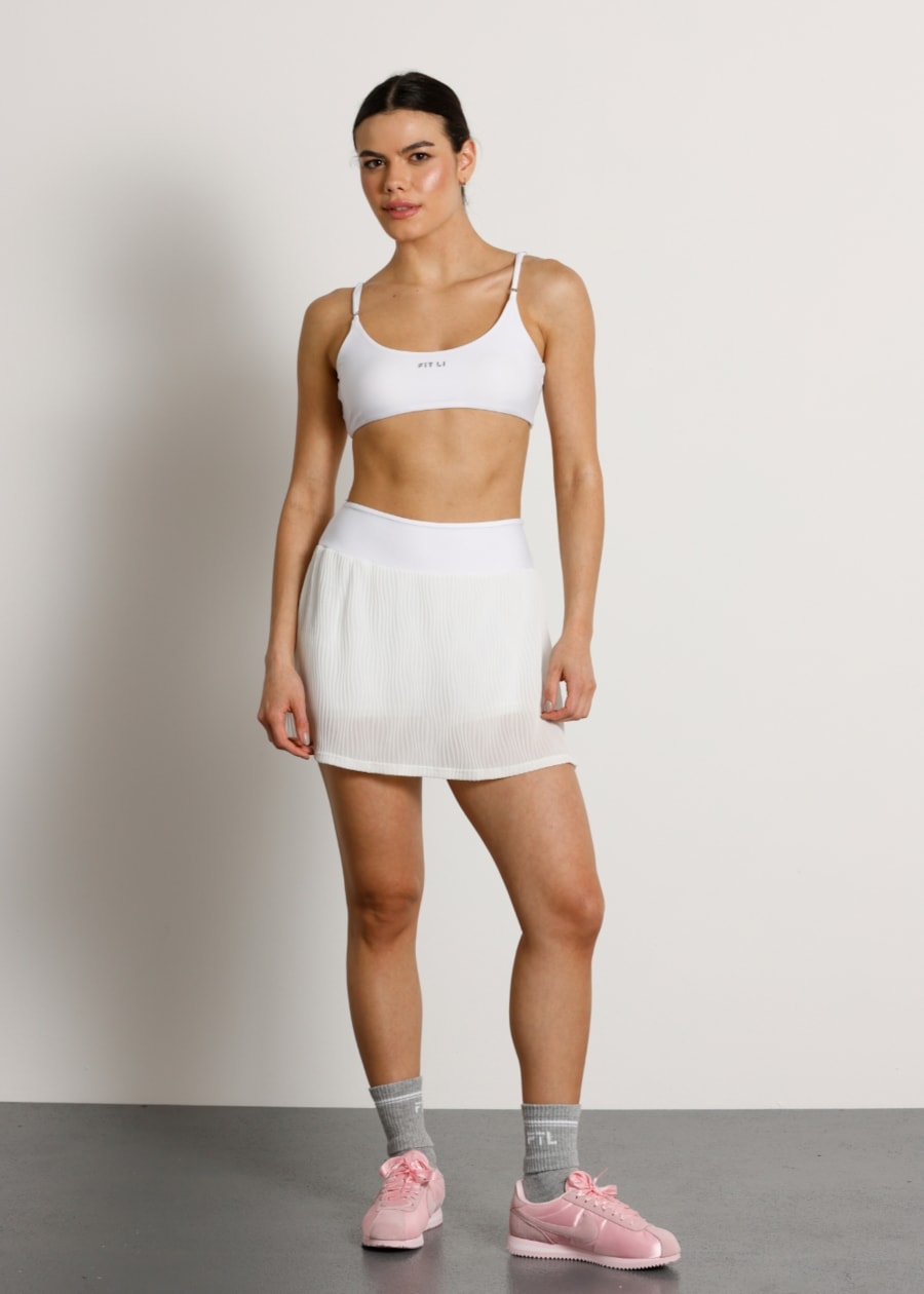 SAIA SHORT PLISSÊ GO BRANCO