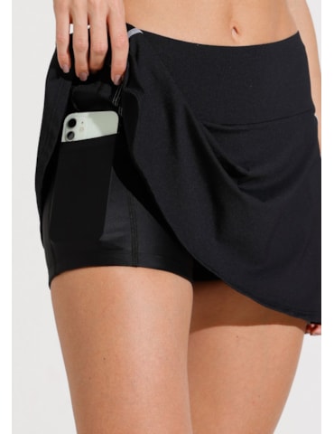 SAIA SHORT SUMMIT PRETA COM BOLSOS SAIA SHORT SUMMIT PRETA COM BOLSOS