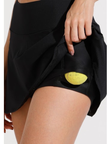 SAIA SHORT SUMMIT PRETA COM BOLSOS SAIA SHORT SUMMIT PRETA COM BOLSOS