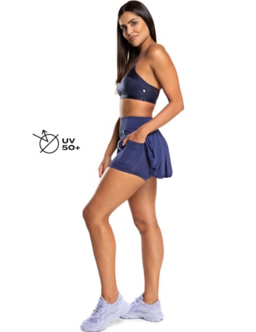 SAIA SHORT VIBRANTE MARINHO SAIA SHORT VIBRANTE MARINHO