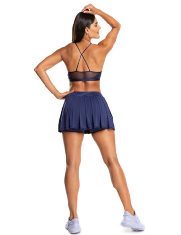 SAIA SHORT VIBRANTE MARINHO SAIA SHORT VIBRANTE MARINHO