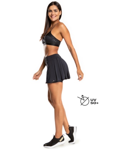 SAIA SHORT VIBRANTE PRETO SAIA SHORT VIBRANTE PRETO