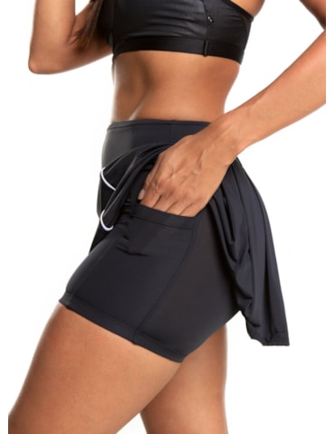 SAIA SHORT VIBRANTE PRETO SAIA SHORT VIBRANTE PRETO