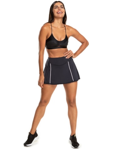 SAIA SHORT VIBRANTE PRETO SAIA SHORT VIBRANTE PRETO