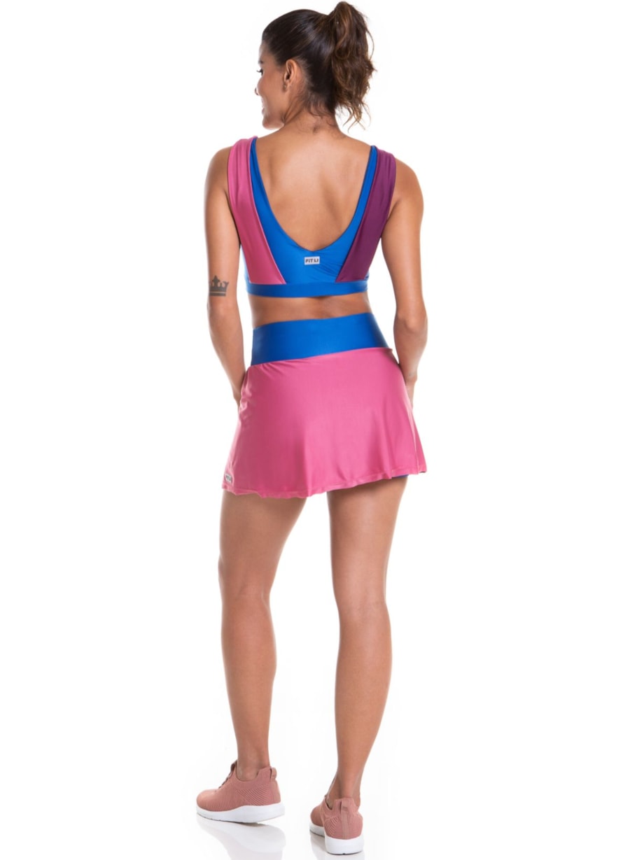 SAIA SHORTS OOPS! AZUL BIC / ROXO / ROSA