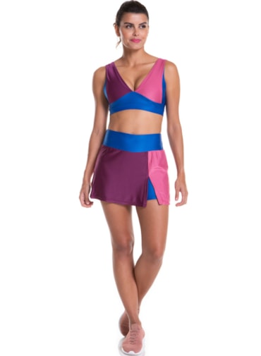 SAIA SHORTS OOPS! AZUL BIC / ROXO / ROSA