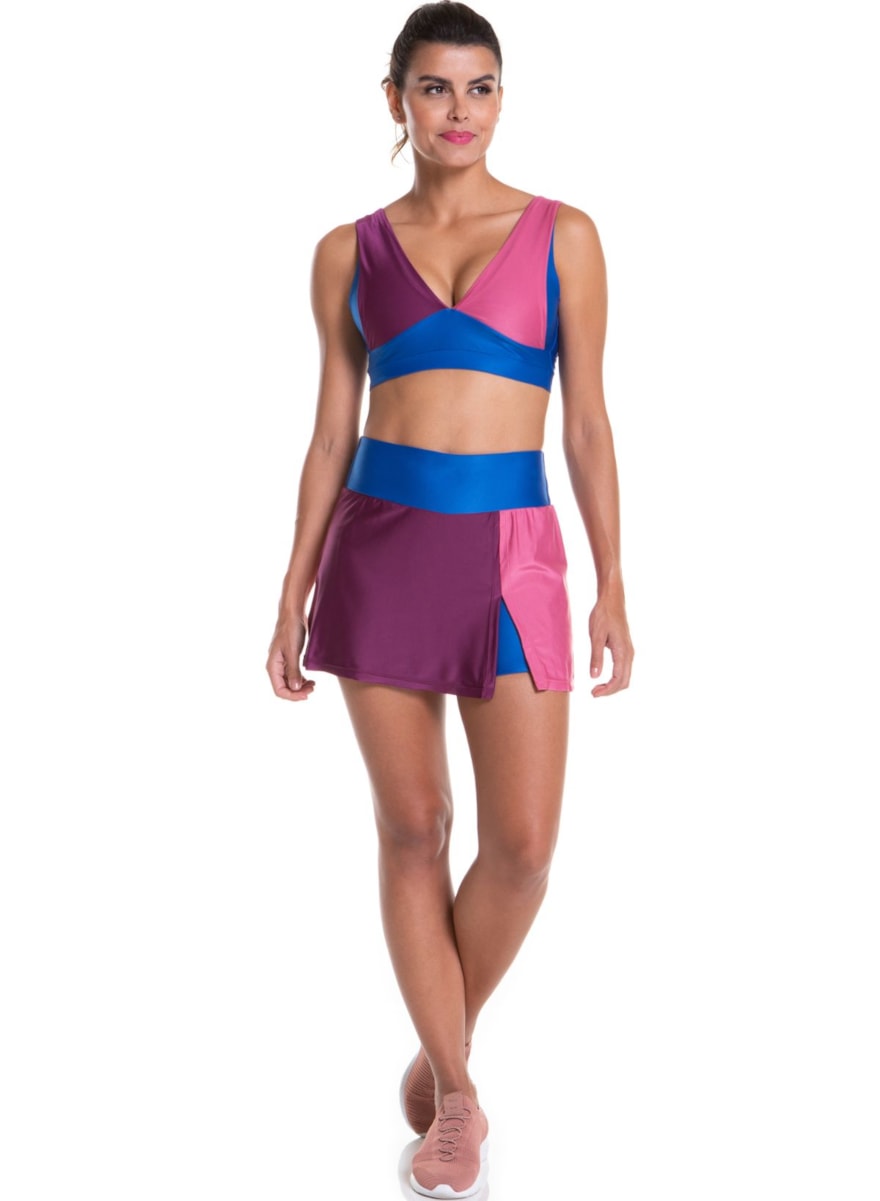 SAIA SHORTS OOPS! AZUL BIC / ROXO / ROSA