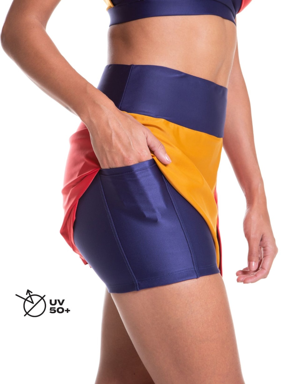 SAIA SHORTS OOPS! MARINHO / DAMASCO / VERMELHO