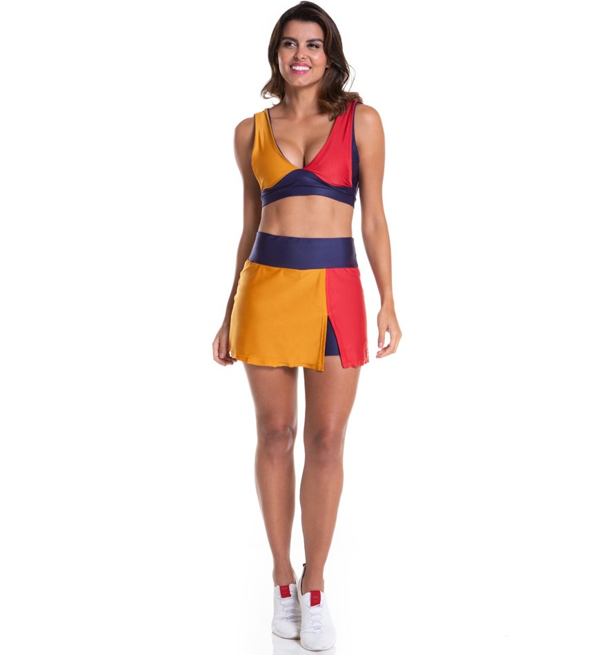 SAIA SHORTS OOPS! MARINHO / DAMASCO / VERMELHO SAIA SHORTS OOPS! MARINHO / DAMASCO / VERMELHO