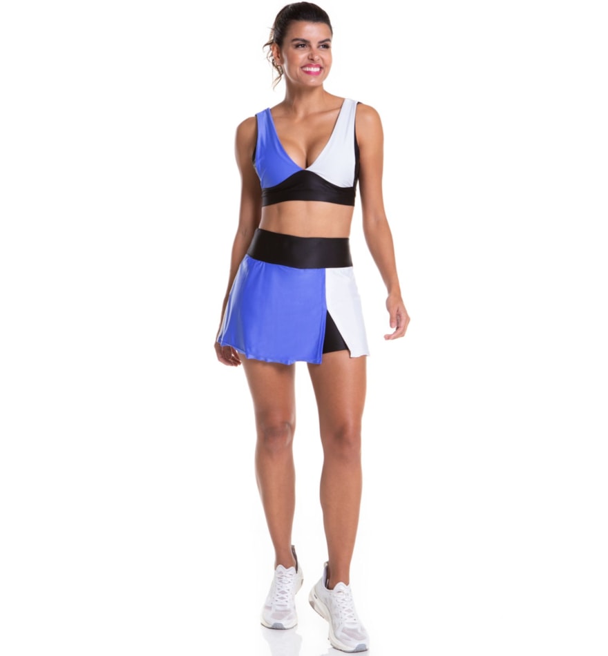 SAIA SHORTS OOPS! PRETO / AZUL / BRANCO SAIA SHORTS OOPS! PRETO / AZUL / BRANCO