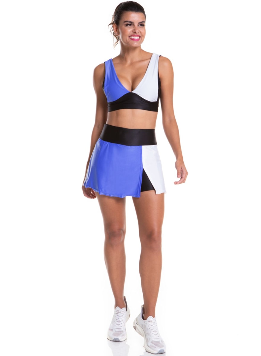 SAIA SHORTS OOPS! PRETO / AZUL / BRANCO SAIA SHORTS OOPS! PRETO / AZUL / BRANCO