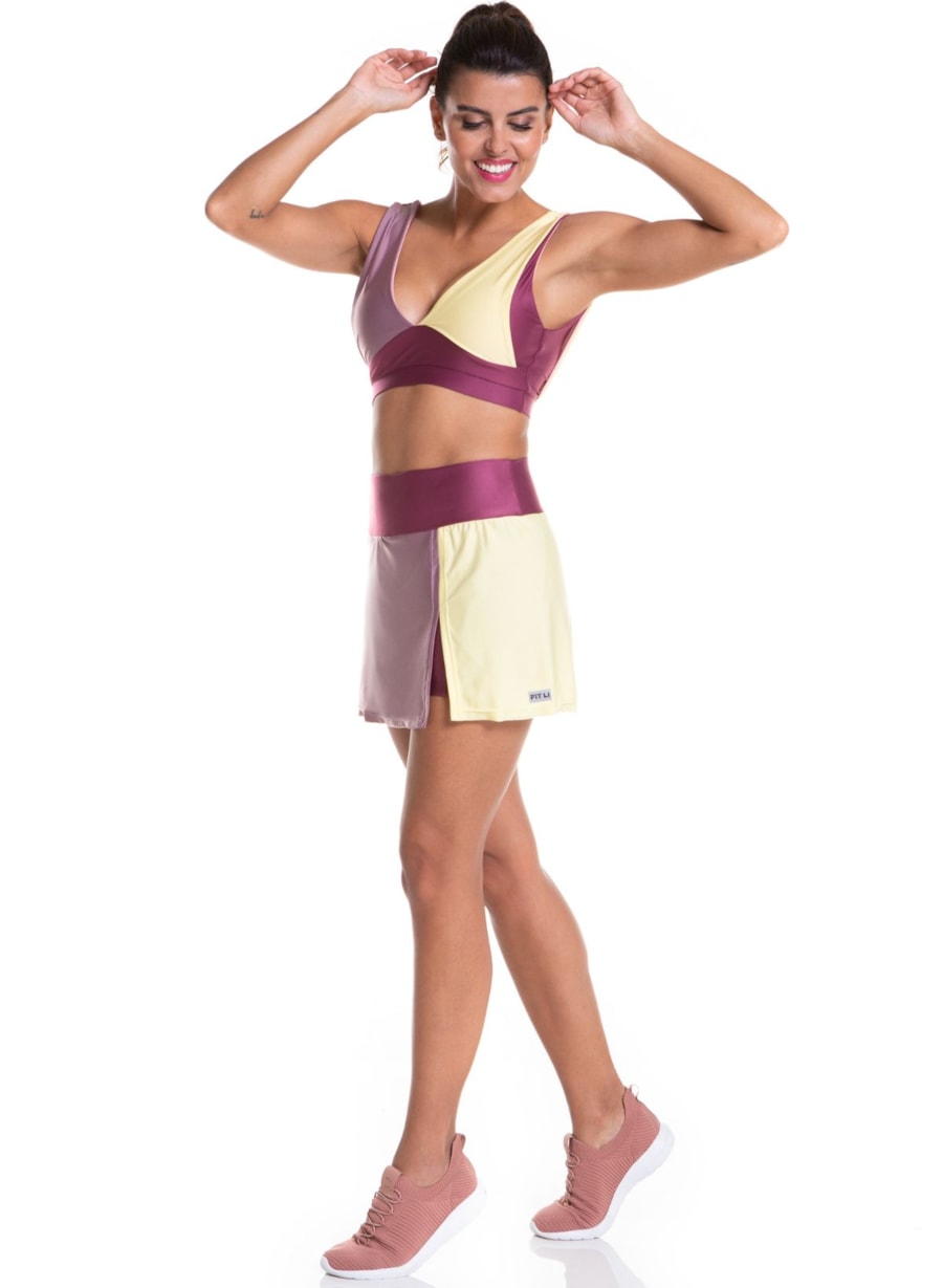 SAIA SHORTS OOPS! ROSA VIOLETA / LILÁS / AMARELO CANDY