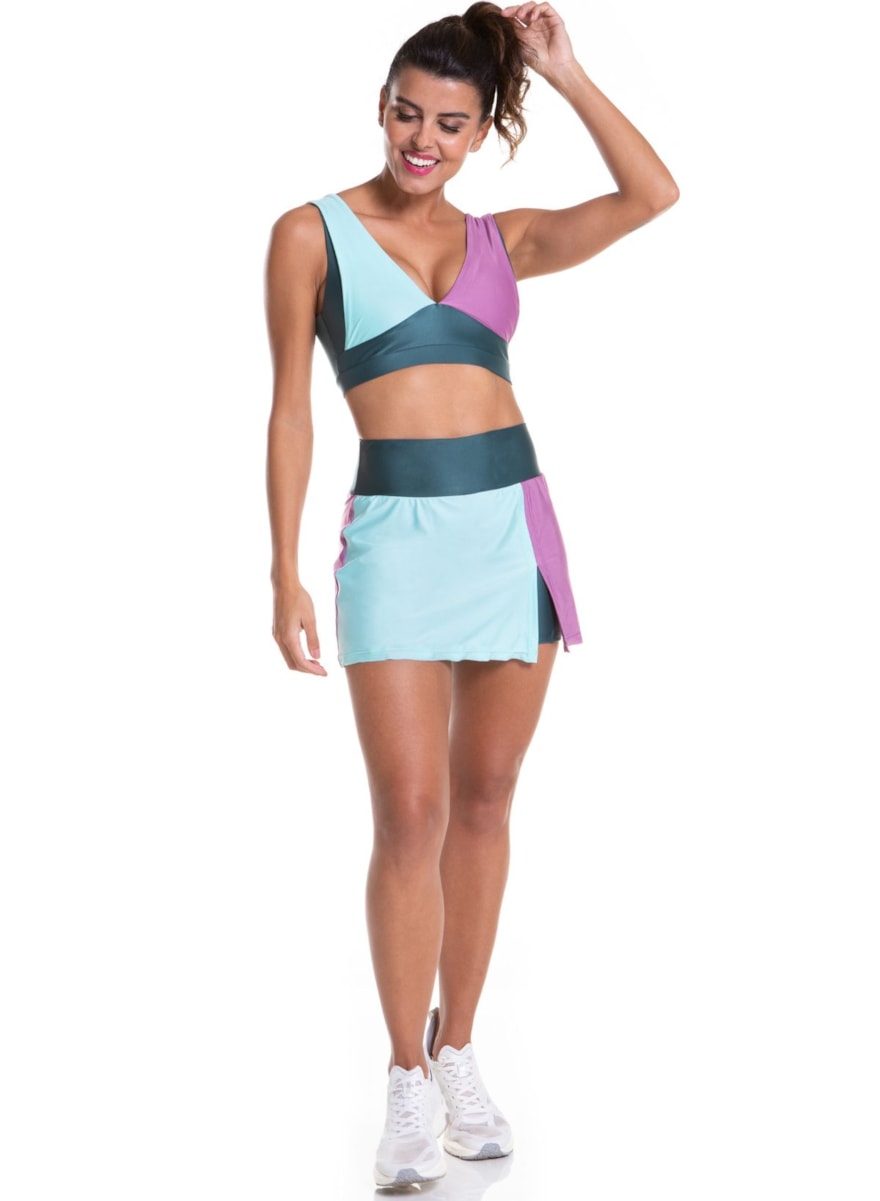 SAIA SHORTS OOPS! VERDE ESCURO / VERDE MARINE / LILÁS SAIA SHORTS OOPS! VERDE ESCURO / VERDE MARINE / LILÁS