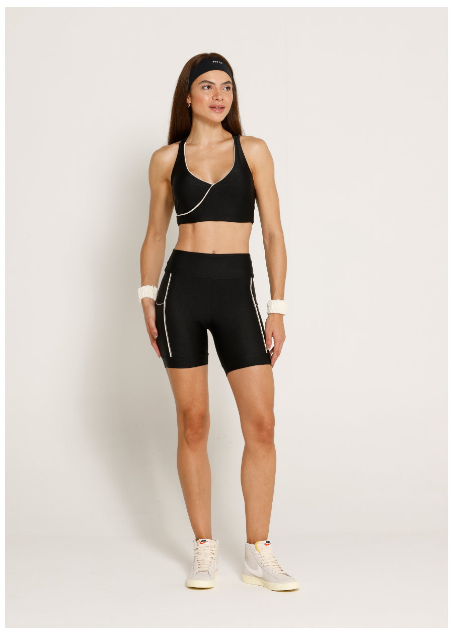SHORT CLASS TRL PRETO/ OFF WHITE