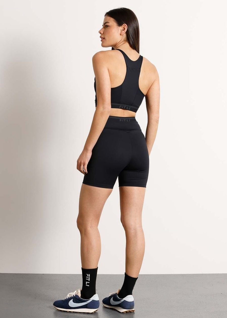 SHORT COM ELÁSTICO FAST AR PRETO