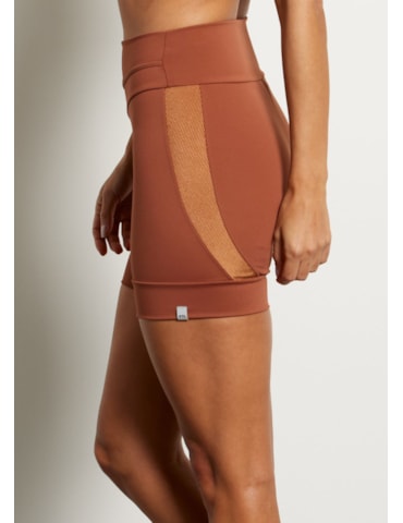 SHORT COM RECORTES MOTION AR MARROM
