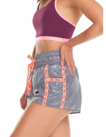 SHORT DE CORRIDA AUTORIA CINZA SHORT DE CORRIDA AUTORIA CINZA