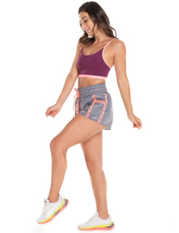 SHORT DE CORRIDA AUTORIA CINZA SHORT DE CORRIDA AUTORIA CINZA