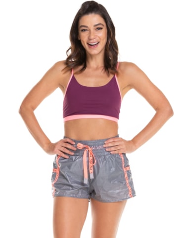 SHORT DE CORRIDA AUTORIA CINZA SHORT DE CORRIDA AUTORIA CINZA