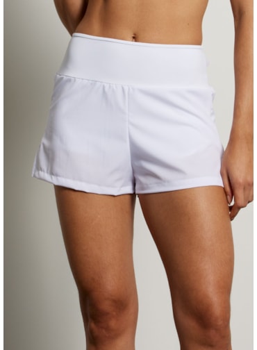 SHORT DE CORRIDA BOLSO RUN BRANCO
