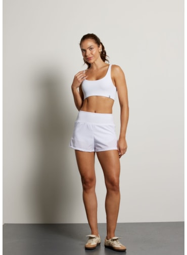 SHORT DE CORRIDA BOLSO RUN BRANCO