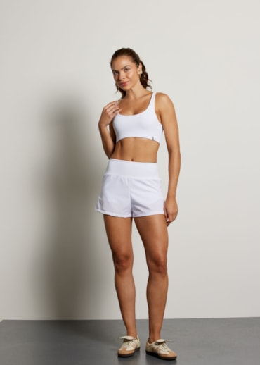SHORT DE CORRIDA BOLSO RUN BRANCO