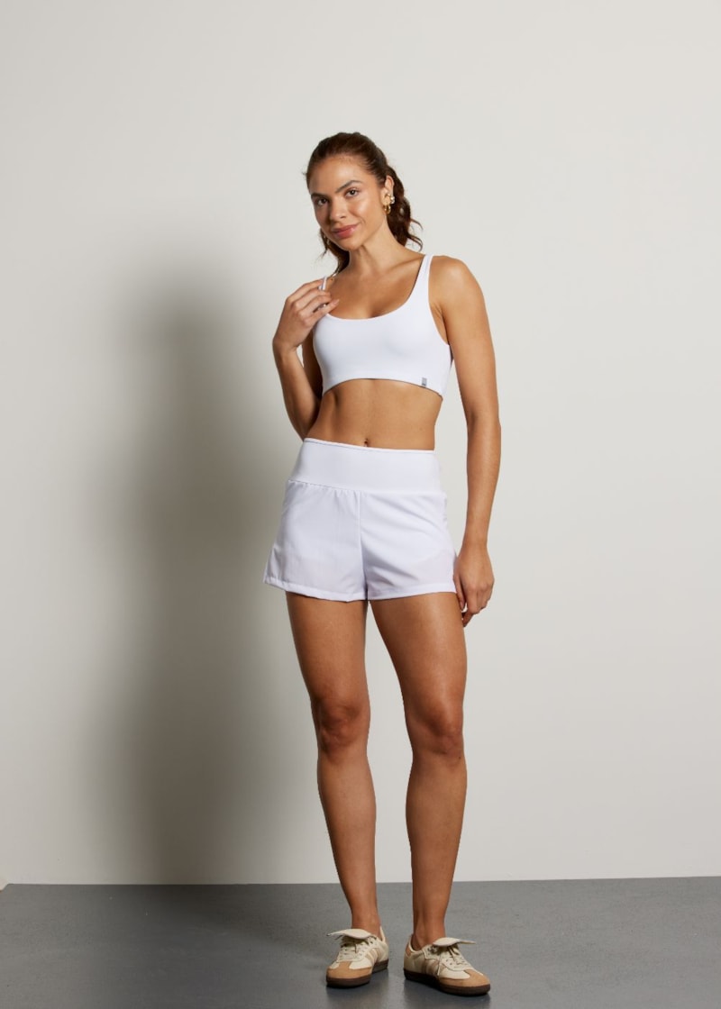 SHORT DE CORRIDA BOLSO RUN BRANCO