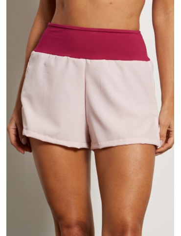 SHORT DE CORRIDA BOLSO RUN ROSA
