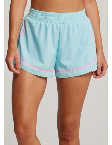 SHORT DE CORRIDA COLORFULL AZUL COM BOLSO