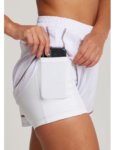 SHORT DE CORRIDA COLORFULL  COM BOLSO BRANCO