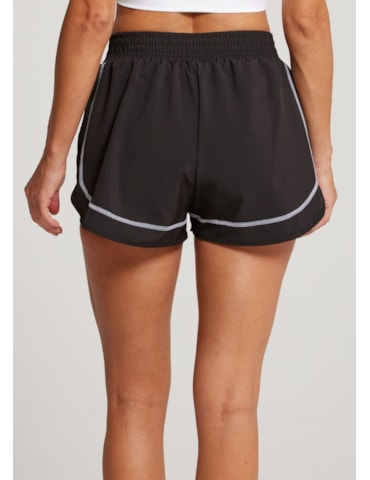 SHORT DE CORRIDA COM BOLSO COLORFULL PRETO