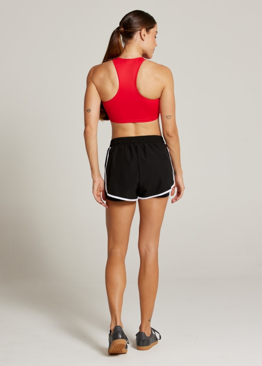 SHORT DE CORRIDA SPORTY - PRETO